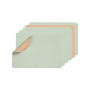 Set de table rectangulaire réversible - 6 pièces - rose et…