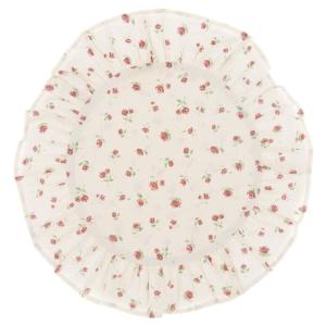 Set de table rond avec volants rouge 28cm