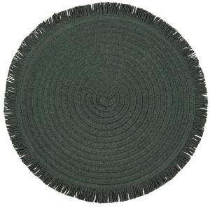 Set de table rond en papier vert