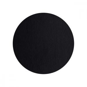 Set de table rond en plastique noir / noir