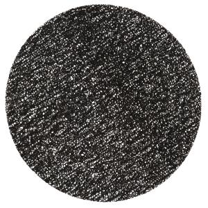 Set de table rond noir et argenté
