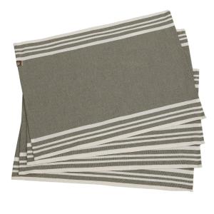 Set de table (x4) coton vert olive 35x50
