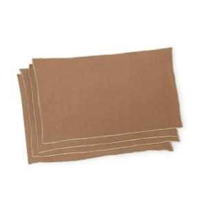 Set de table (x4) lin lavé noisette & or 30x50