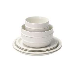 Set en porcelaine blanc cassé