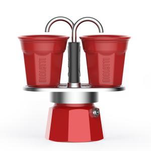 Set mini   2 tasses  rouge en aluminium H27.9