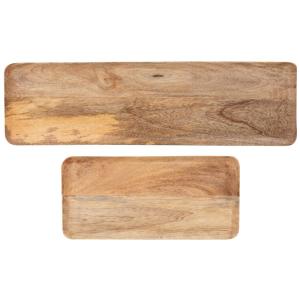 Set plateaux en bois de manguier (x2)