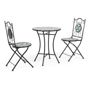 Set promo positano table avec chaises en fer