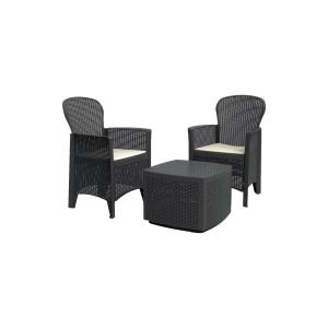 Set salon d’extérieur anthracite 58x60 cm