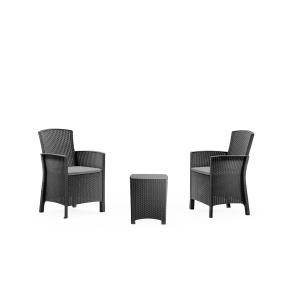 Set salon d’extérieur anthracite 60x56 cm