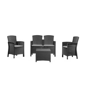 Set salon d’extérieur anthracite 60x59 cm