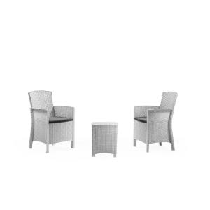 Set salon d’extérieur blanc 180x79 cm