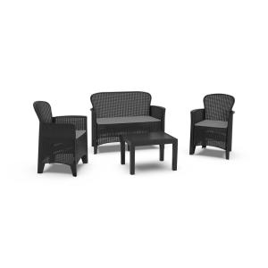 Set salon dextérieur Alesandro Anthracite