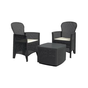 Set salon dextérieur Anny Anthracite