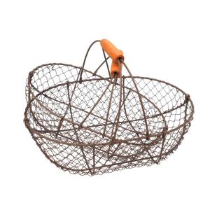Set2 paniers grillage oeuf poule corbeille fruit métal marr…