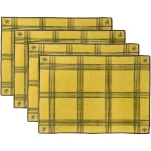 Sets de table (x4) coton  35x50 vert kaki