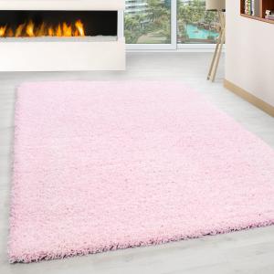 SHAGGY - Tapis Uni à poils longs - Rose 300 x 400 cm