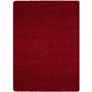SHAGGY - Tapis Uni à poils longs - Rouge 120 x 170 cm