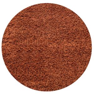 SHAGGY - Tapis Uni Rond - Terra 120 x 120 cm