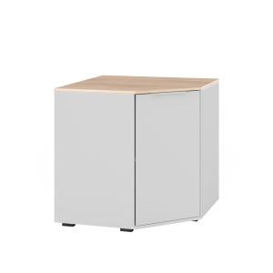 Sideboard avec 1 porte, Blanc/Sonoma 77.9 x 77.9cm