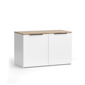 Sideboard avec 2 portes Blanc/Sonoma 40x50cm