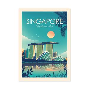 SINGAPORE - STUDIO INCEPTION - Affiche d'art 50 x 70 cm