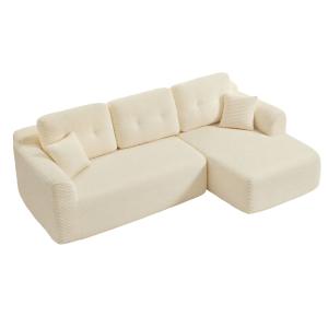 Sofa d’angle modulable 3 places sans montage méridienne dro…
