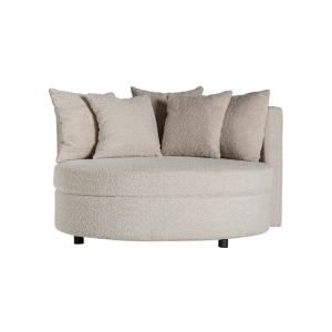 Sofa en coton bouclé beige 125x120x78 cm