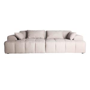 Sofa en lin gris 244x100x70 cm