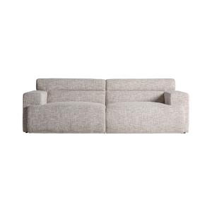 Sofa en polyester beige marbré, 210x97x69 cm