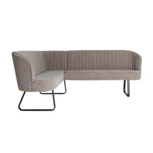 Sofa en polyester gris 215x178x89 cm