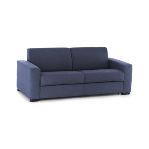 Sofa fixe 2 places en tissu bleu 180x95x90h cm