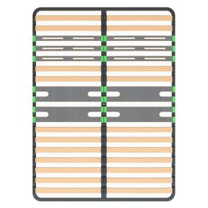 Sommier  2x16 lattes 140x190cm