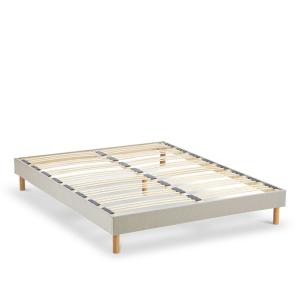 Sommier à lattes en bois    Beige  Livré en kit 140x190 cm