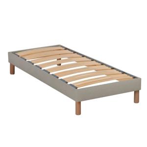 Sommier à lattes en bois lino - livré en kit beige 90x200 c…
