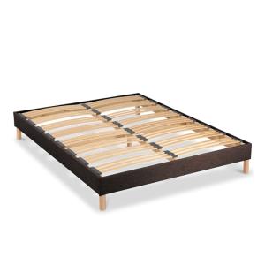 Sommier à lattes en bois    Marron  Livré en kit 140x190 cm…