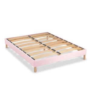 Sommier à lattes en bois    rose  Livré en kit 140x190 cm