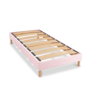Sommier à lattes en bois    rose  Livré en kit 90x200 cm