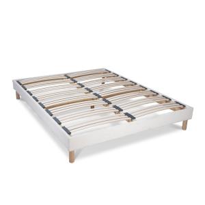 Sommier à lattes Laine bouclée blanc - 160 x 200 cm