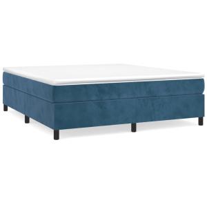 Sommier avec matelas bois bleu 203  X  180  X  35   cm