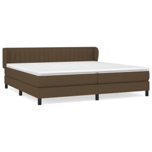 Sommier avec matelas bois brun 203  X  203  X  78 cm