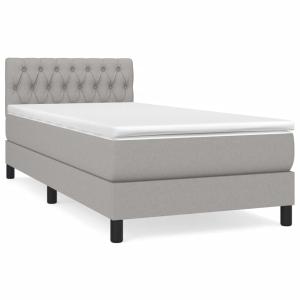 Sommier avec matelas bois gris 203  X  100  X  78 cm