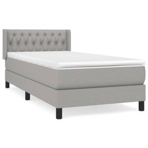 Sommier avec matelas bois gris 203  X  103 X  78 cm