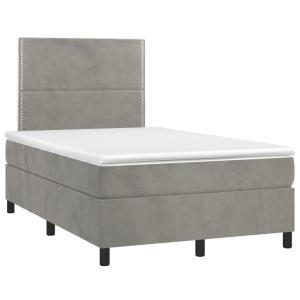 Sommier avec matelas bois gris 203  X  120  X  118 cm