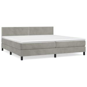 Sommier avec matelas bois gris 203  X  200  X  78 cm