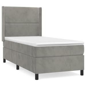 Sommier avec matelas velours 100% polyester