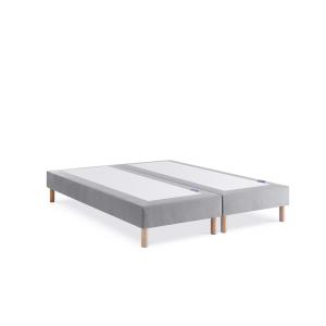 Sommier bi-bloc tapissier tissu gris merlot 70x190cm Lot de…