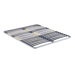 Sommier cadre métal à lattes 5 zones 4 cm