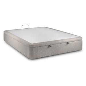 Sommier Coffre Bouclette Gris 180x200