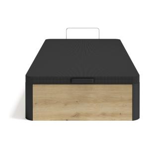 Sommier coffre effet bois noir