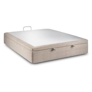 Sommier Coffre Tissu Beige brun 140x190